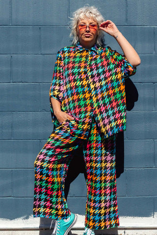Brixton Pants - Rainbow Houndstooth