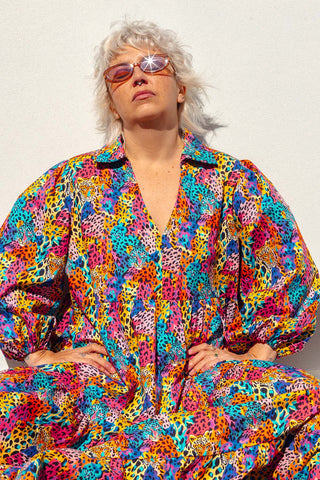 Stella Dress - Rainbow Safari
