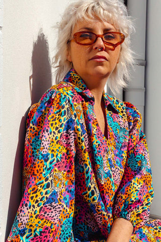 Stella Dress - Rainbow Safari