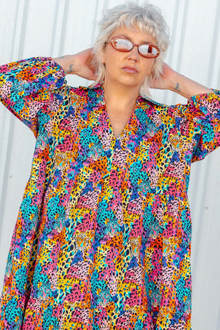 Stella Dress - Rainbow Safari