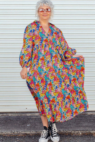 Stella Dress - Rainbow Safari