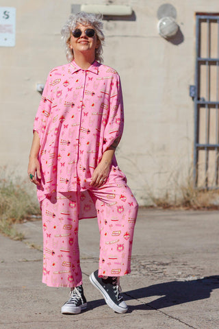 Brixton Pants - Dangerous Females Pink