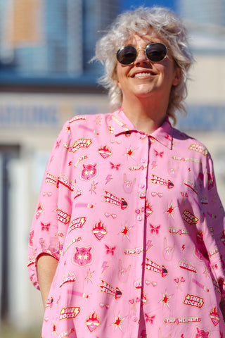 Brixton Shirt - Dangerous Females Pink