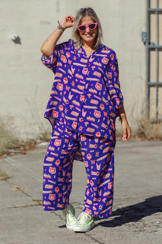 Brixton Shirt - Dangerous Females Purple