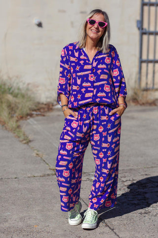 Brixton Shirt - Dangerous Females Purple