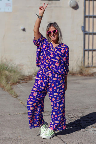 Brixton Shirt - Dangerous Females Purple