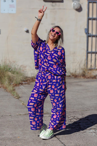 Brixton Shirt - Dangerous Females Purple