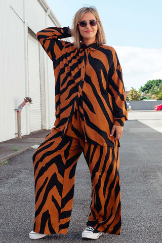 Hendrix Button Up - Tiger