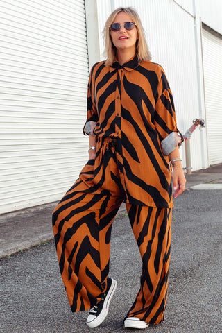 Hendrix Button Up - Tiger