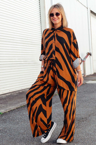 Hendrix Button Up - Tiger