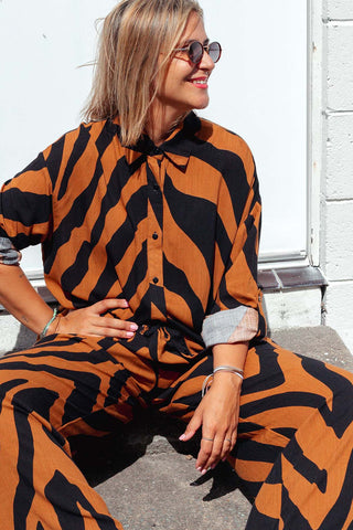 Hendrix Button Up - Tiger
