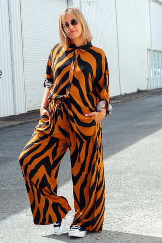 Hendrix Button Up - Tiger