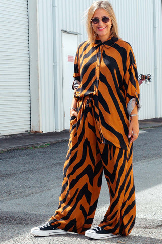 Hendrix Button Up - Tiger