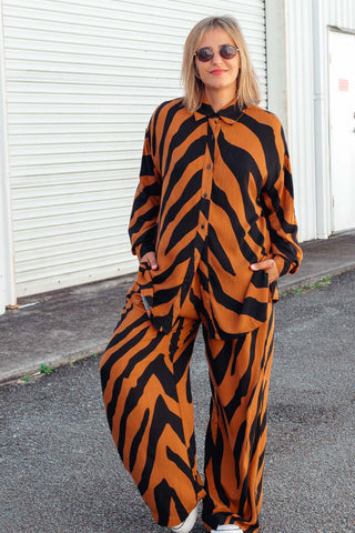 Hendrix Button Up - Tiger