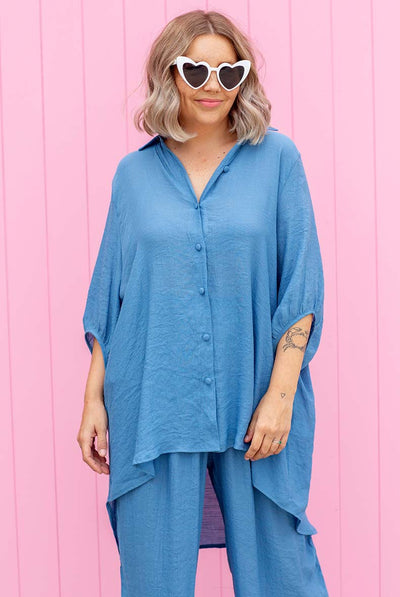 Burleigh Shirt - Steel Blue