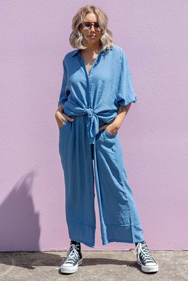 Burleigh Shirt - Steel Blue