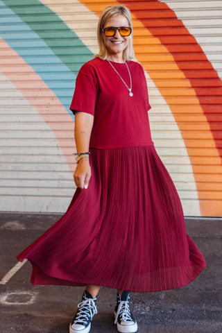 Cassidy Dress - Burgundy