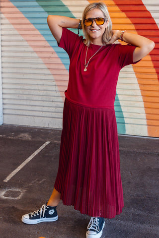 Cassidy Dress - Burgundy