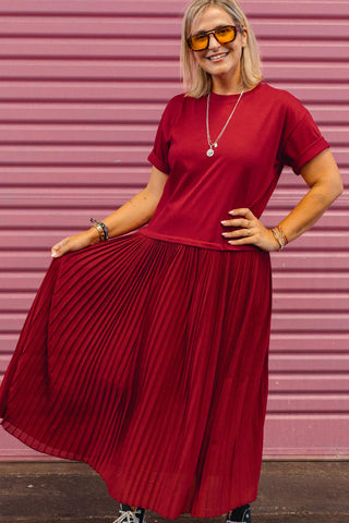 Cassidy Dress - Burgundy