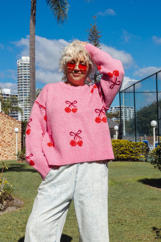 Cherry Knit - Pink