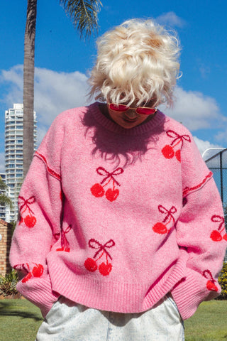 Cherry Knit - Pink