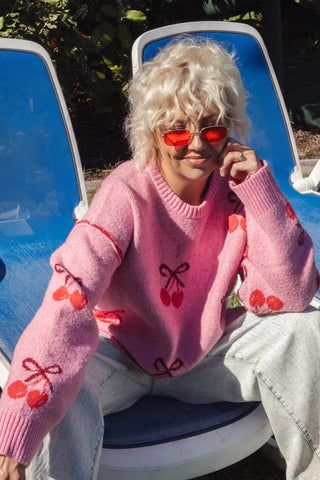 Cherry Knit - Pink