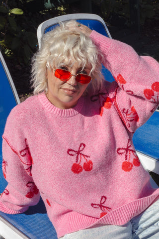 Cherry Knit - Pink