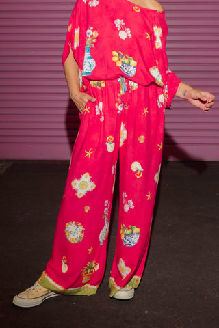 Classic Lounge Pants - Scarlet Garden