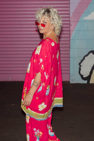 Classic Drape Top - Scarlet Garden