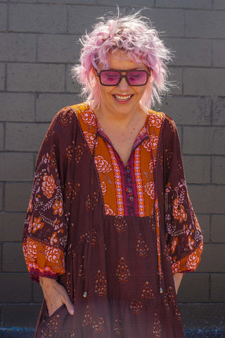 Classic Boho Dress - Amber
