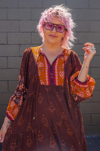 Classic Boho Dress - Amber