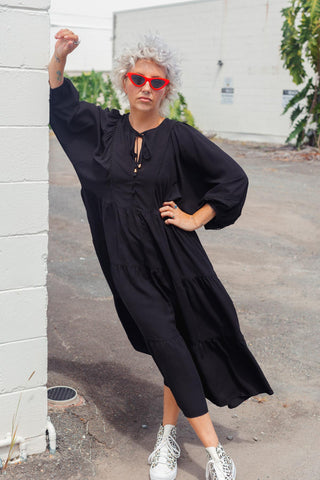 Classic Boho Dress - Black