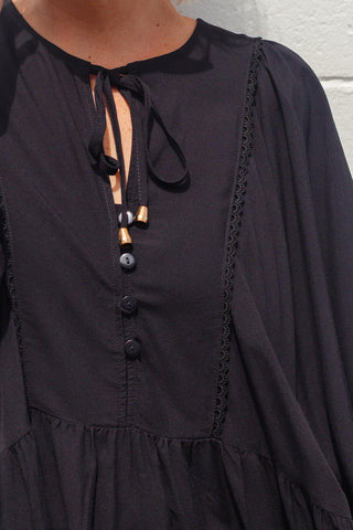 Classic Boho Dress - Black