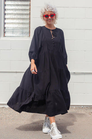 Classic Boho Dress - Black