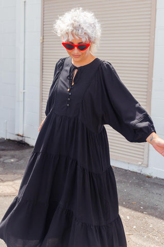 Classic Boho Dress - Black