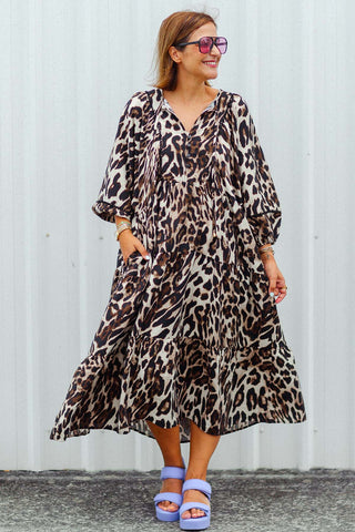 Classic Boho Dress - Leopard