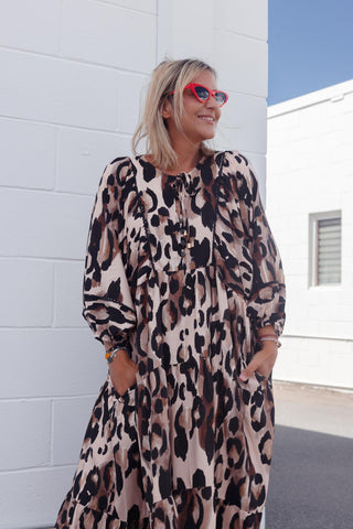 Classic Boho Dress - Leopard