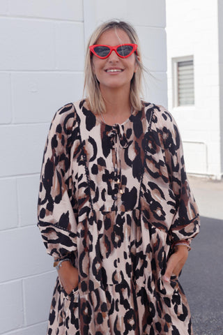 Classic Boho Dress - Leopard