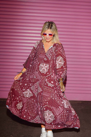 Classic Boho Dress - Red Ochre