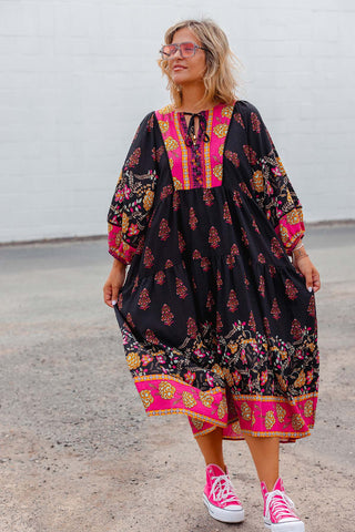 Classic Boho Dress - Seraphina Black