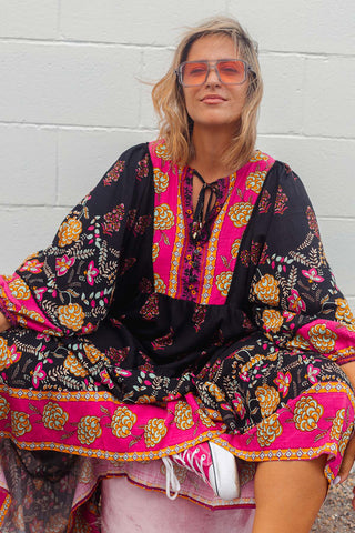 Classic Boho Dress - Seraphina Black