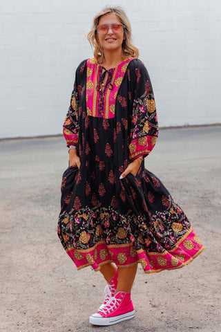 Classic Boho Dress - Seraphina Black