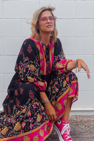 Classic Boho Dress - Seraphina Black