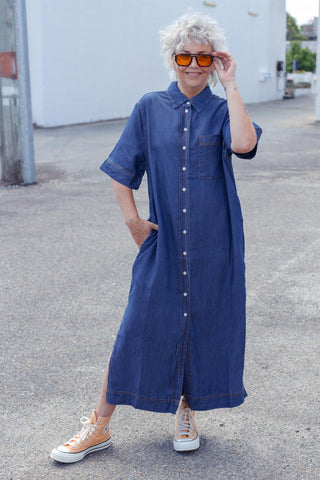 Classic Denim Button Up - Dark Wash