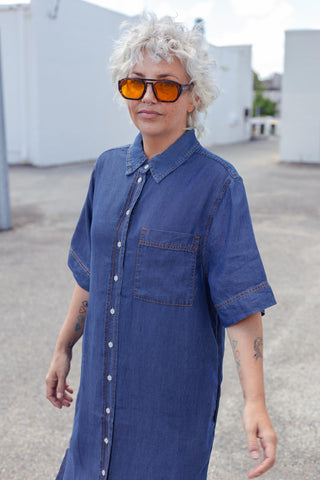 Classic Denim Button Up - Dark Wash