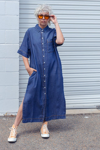 Classic Denim Button Up - Dark Wash