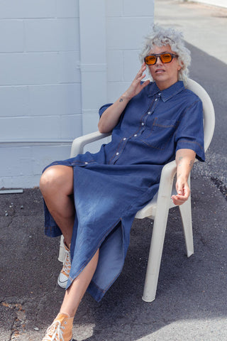 Classic Denim Button Up - Dark Wash