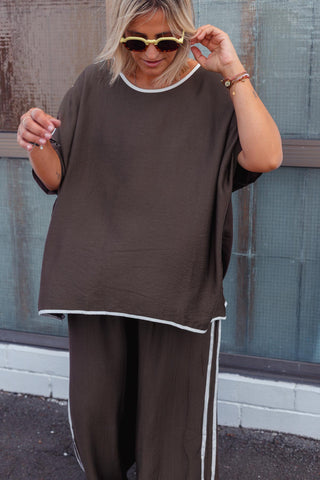 Classic Drape Top - Chocolate
