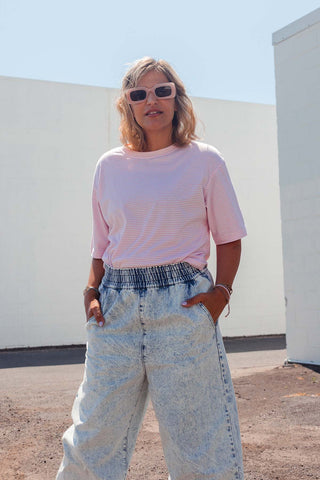 Coastal Stripe Tee - Pink