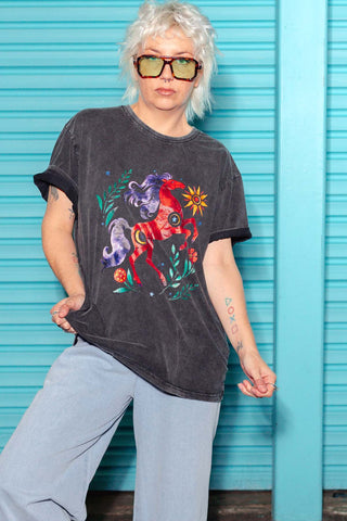Cosmic Rodeo Tee - Charcoal